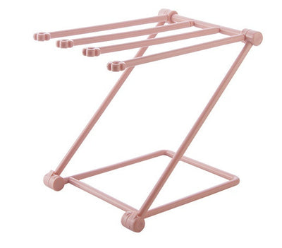 Foldable Dishcloth & Towel Rack Punch-Free Kitchen Organizer Shelf (Space-Saving Design)