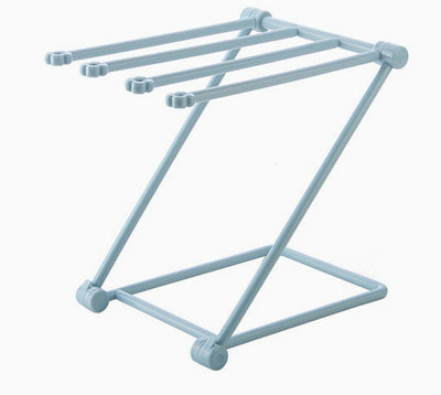Foldable Dishcloth & Towel Rack Punch-Free Kitchen Organizer Shelf (Space-Saving Design)